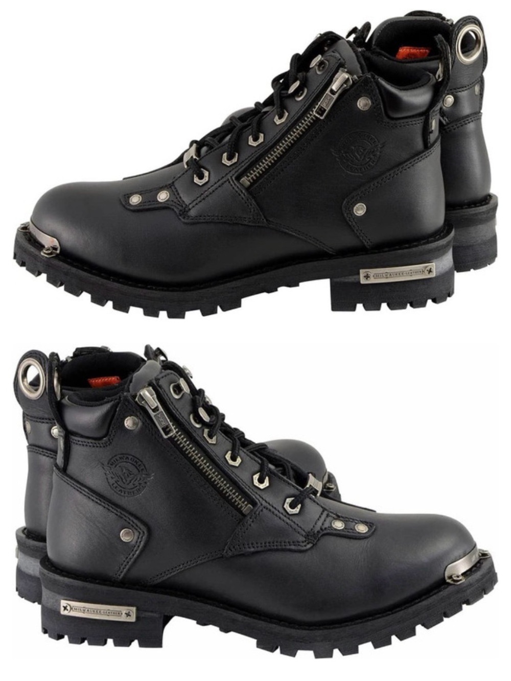 Milwaukee Leather riding boots biker ankle boots 7.5